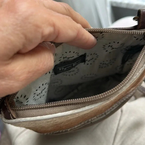 Myra Crossbody Tangled Vine S-3393 Leather & Hairon Cowhide Western - Picture 10 of 12